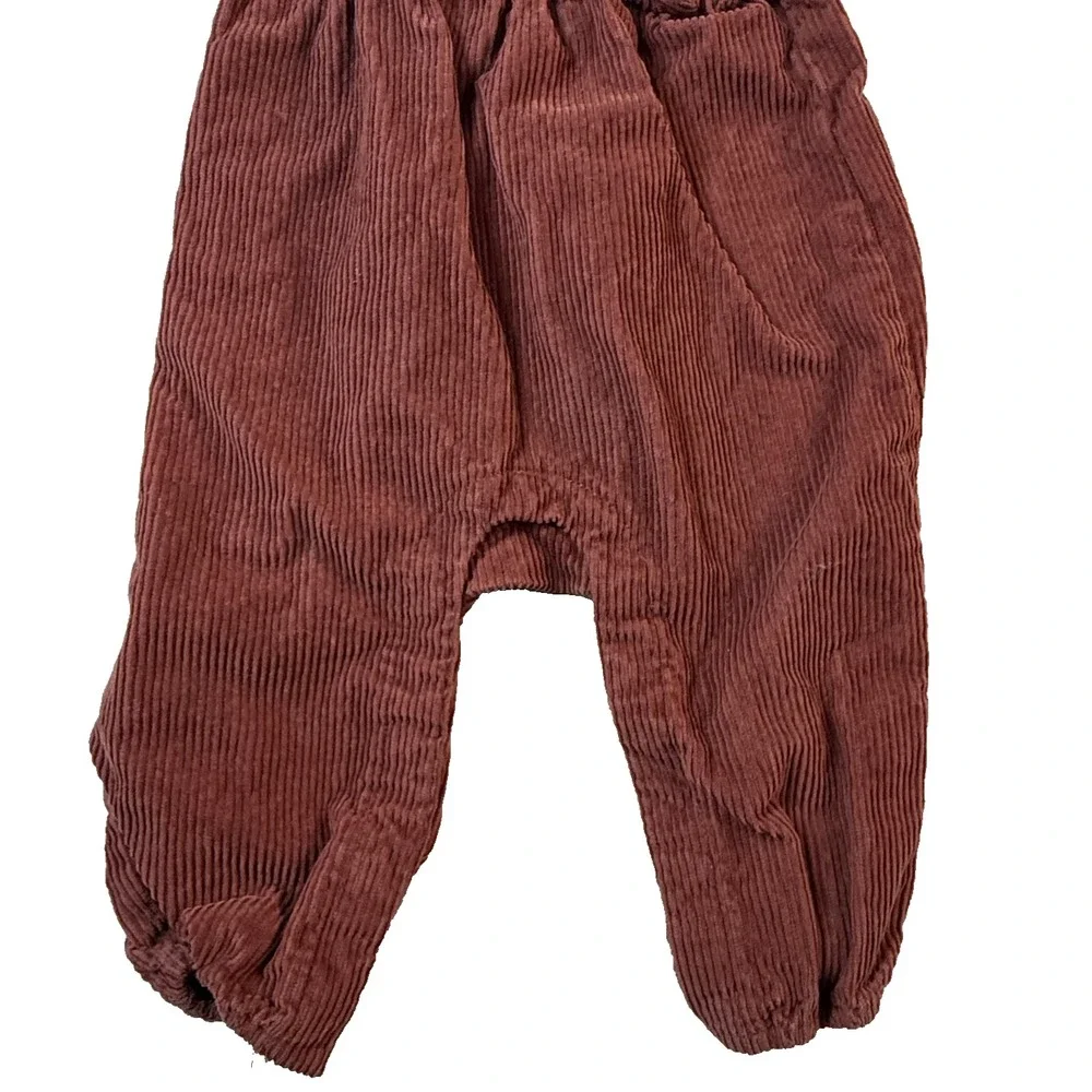 Gap Baby Dark Academia Corduroy Romper Girls 6-12 Months Bubble Preppy Fall